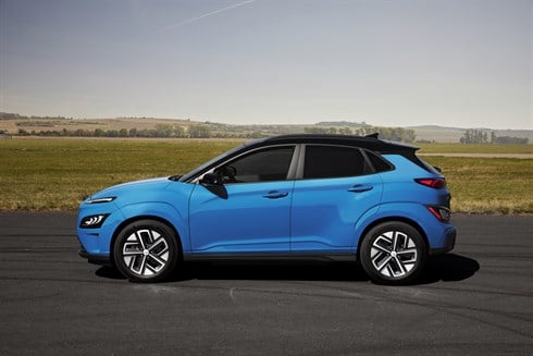 blauwe Hyundai kona