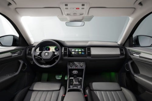 Het ruime interieur van de Skoda Kodiaq SUV